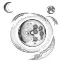 moon phases spine  tattoo design idea