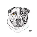 Boerbull and rottweiler mix breed dog tattoo design idea