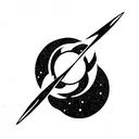 interstellar themed tattoo design idea