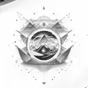 interstellar themed tattoo design idea