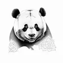 panda bear tattoo design idea