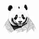 panda bear tattoo design idea