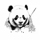 panda bear tattoo design idea