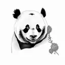 panda bear tattoo design idea