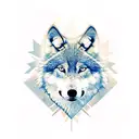 wolf, Maple leaf, star tattoo design idea