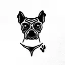 Dog tattoo design idea