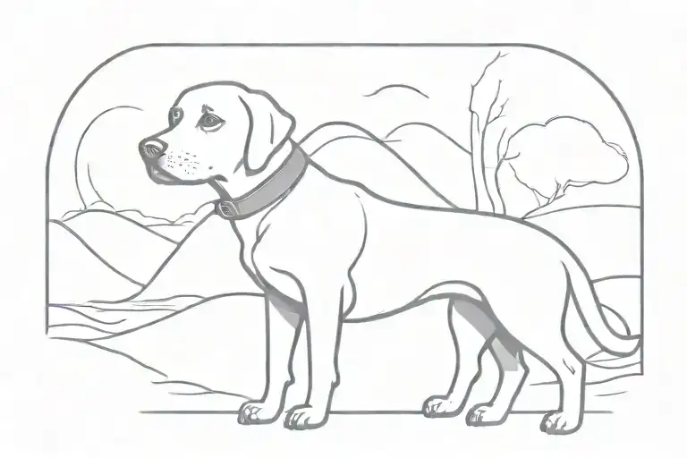 Labrador tattoo design idea