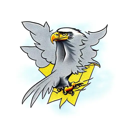 Traditional "Eagle, The Ohio State, Yellow Jacket" Tattoo Idea