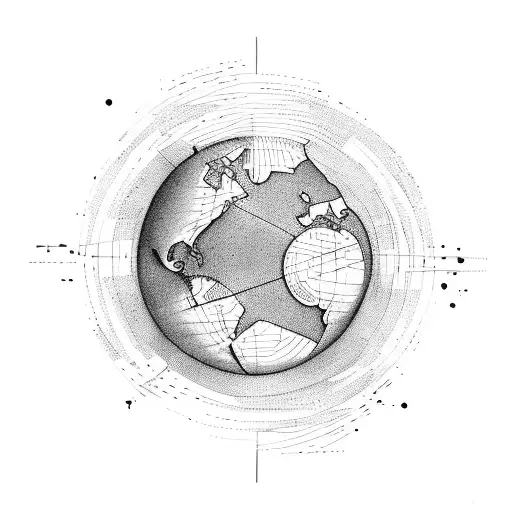 globe tattoo design idea