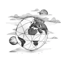 globe tattoo design idea