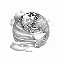 globe tattoo design idea