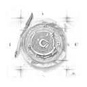 alphabet soup with A C A B  tattoo design idea