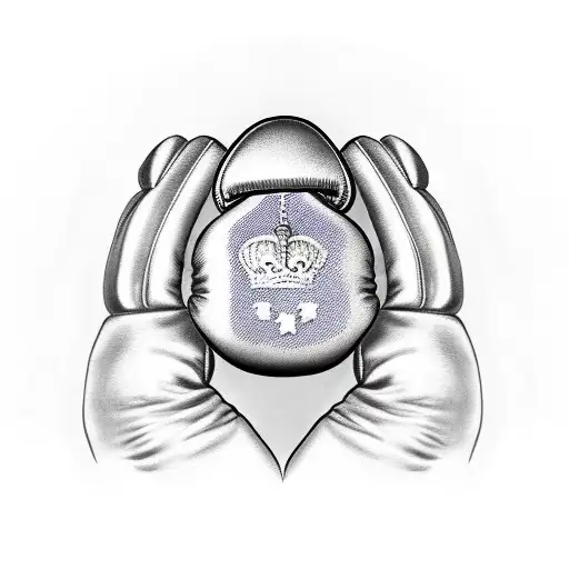 British empire medal and boxing glove tattoo design idea