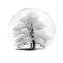 Birch tree tattoo design idea