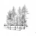 Birch tree tattoo design idea