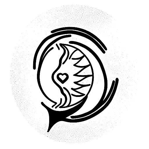 wrist band, sun, moon, heartbeat tattoo design idea