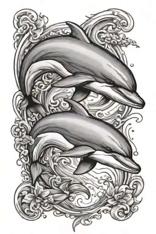 Dolphin tattoo design idea