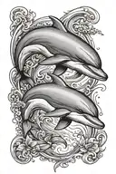 Dolphin tattoo design idea