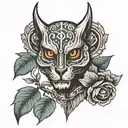 Rabe mit Schädel tattoo design idea