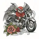 Rabe mit Schädel tattoo design idea