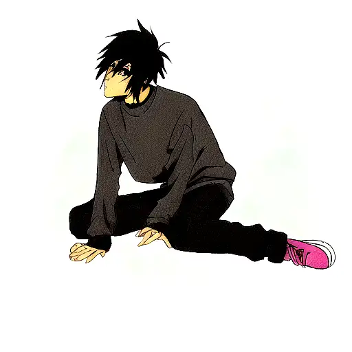 black emo boy  tattoo design idea
