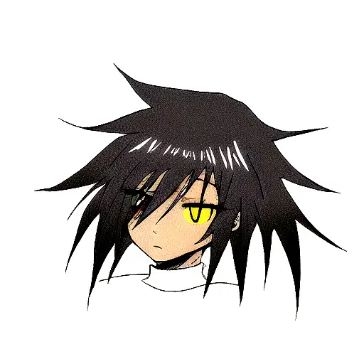 black emo boy  tattoo design idea