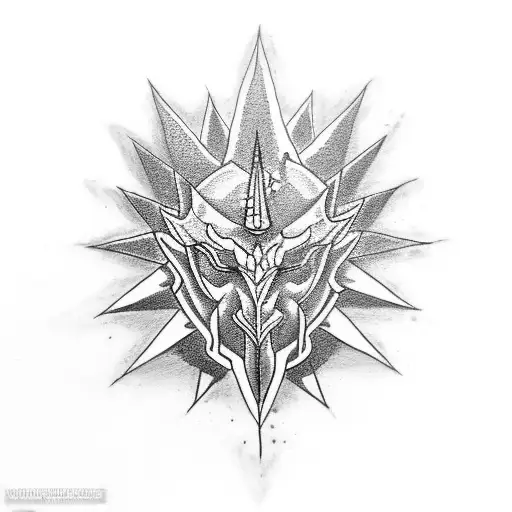 trishul with spike chain surrounded the whole arm tattoo tattoo design idea