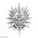 trishul with spike chain surrounded the whole arm tattoo tattoo design idea