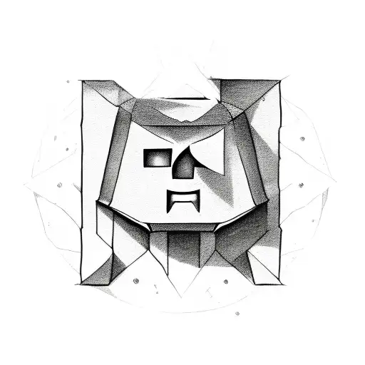 Minecraft enchantment symbols tattoo design idea