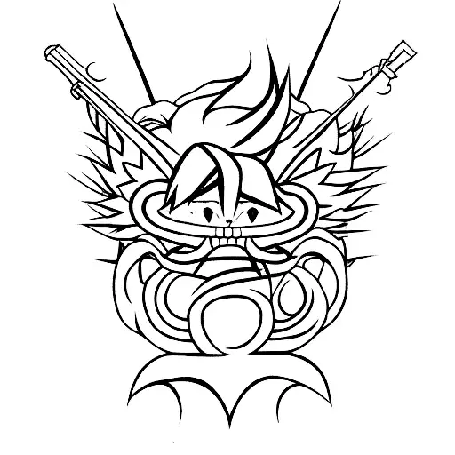 squall from final fantasy 8 tattoo design idea