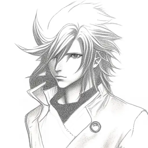 squall from final fantasy 8 tattoo design idea