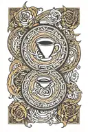 Dave Matthews band coffee rings intertwined tattoo design idea