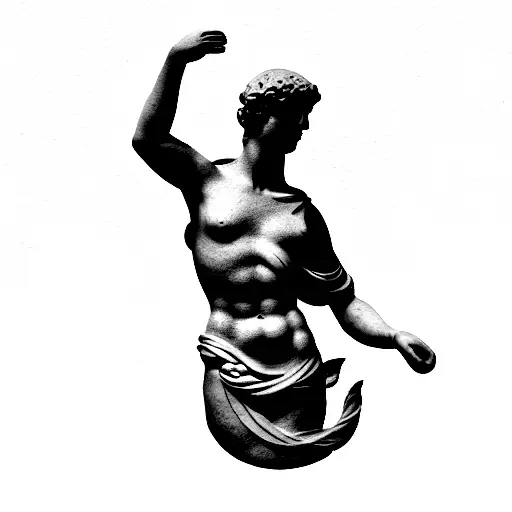 Nicolas Coustous Julius Caesars sculpture tattoo on