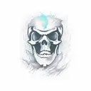 Grim Reaper in thunder storm  tattoo design idea