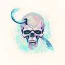 Grim Reaper in thunder storm  tattoo design idea