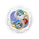 river flow yin yang enso tattoo design idea