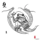 ninja frog  tattoo design idea