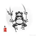 ninja frog  tattoo design idea