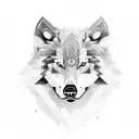  Kompass Rabe Wolf  tattoo design idea