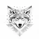  Kompass Rabe Wolf  tattoo design idea
