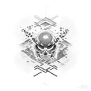  Kompass Rabe tattoo design idea