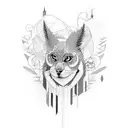  Kompass Rabe tattoo design idea