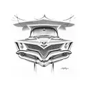 1957 Buick century  tattoo design idea