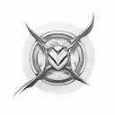 trademark line and 4 dots on the side of a 1957 Buick century  tattoo design idea