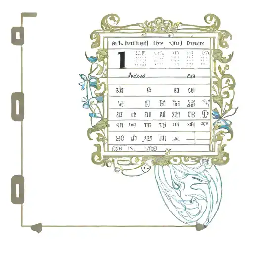calendar page draped tattoo design idea