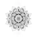 flower mandala tattoo design idea
