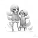 Mom AND son tattoo design idea
