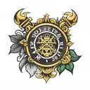 rolex logo tattoo design idea