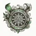 rolex logo tattoo design idea