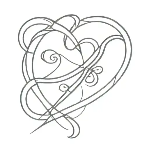 infinity symbol with heart tattoo design idea
